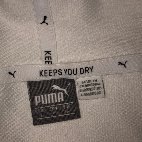 Puma athletic sweater - white size small. - Picture 3 of 4